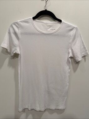 Everlane White Short-Sleeve Crew Tee